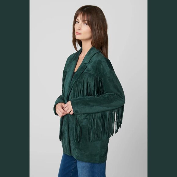 Blank NYC Faux Suede Fringe Deep Dive Coat - Picture 1 of 4